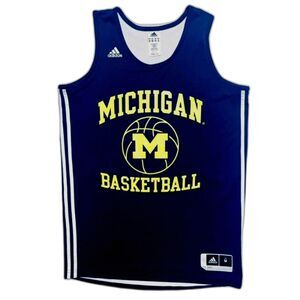 adidas Michigan Wolverines Reversible Basketball Jersey - Size Medium